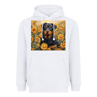 White rotweiler Heavyweight Hoodie - Unal Design