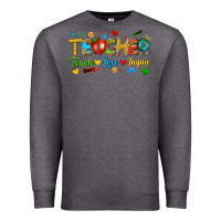 Charcoal Heather teacher teach love inspire tbw Premium Sweatshirt - texasbilliewilder