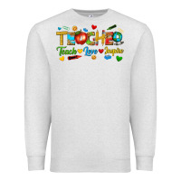 Oatmeal Heather teacher teach love inspire tbw Premium Sweatshirt - texasbilliewilder