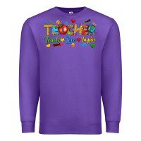 Purple teacher teach love inspire tbw Premium Sweatshirt - texasbilliewilder