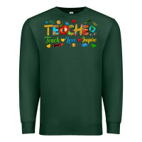 Sports Green teacher teach love inspire tbw Premium Sweatshirt - texasbilliewilder