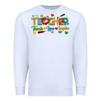 White teacher teach love inspire tbw Premium Sweatshirt - texasbilliewilder