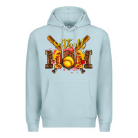 Blue Mist softball mom Premium Hoodie - AdoDesignShop