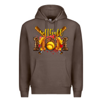 Coffee softball mom Premium Hoodie - AdoDesignShop
