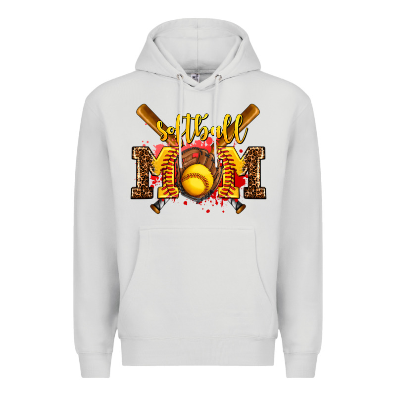 Softball Mom Premium Hoodie by AdoDesignShop | Teevron