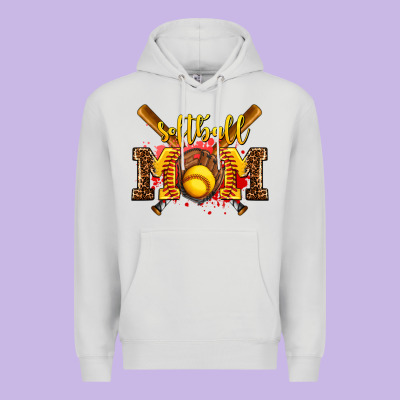 Softball Mom Premium Hoodie Designed By Adodesignshop