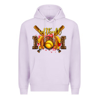 Lilac softball mom Premium Hoodie - AdoDesignShop