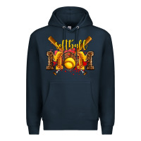 Navy softball mom Premium Hoodie - AdoDesignShop