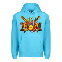 Ocean Blue softball mom Premium Hoodie - AdoDesignShop