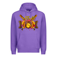 Purple softball mom Premium Hoodie - AdoDesignShop