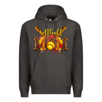Smoke softball mom Premium Hoodie - AdoDesignShop