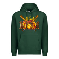 Sports Green softball mom Premium Hoodie - AdoDesignShop