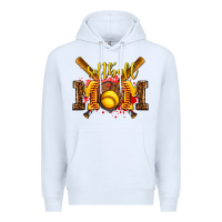 White softball mom Premium Hoodie - AdoDesignShop