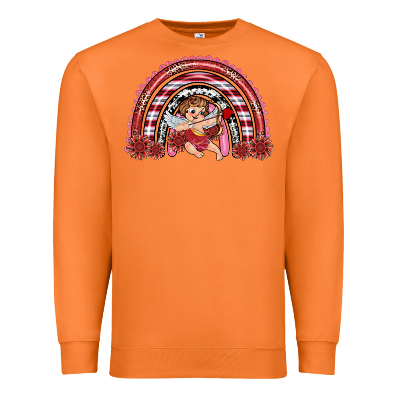 Valentine's Day Cupid Rainbow Premium Sweatshirt by RanaPortraitStore | Teevron