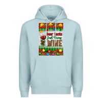 Blue Mist Christmas Dear Santa Just Bring Wine Premium Hoodie - Artiststas