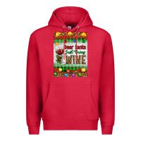 Cardinal Christmas Dear Santa Just Bring Wine Premium Hoodie - Artiststas