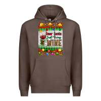 Coffee Christmas Dear Santa Just Bring Wine Premium Hoodie - Artiststas