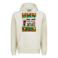 Oatmeal Heather Christmas Dear Santa Just Bring Wine Premium Hoodie - Artiststas