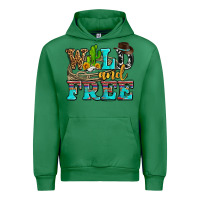 Emerald wild and free with cactus Urban Hoodie - AdoDesignShop