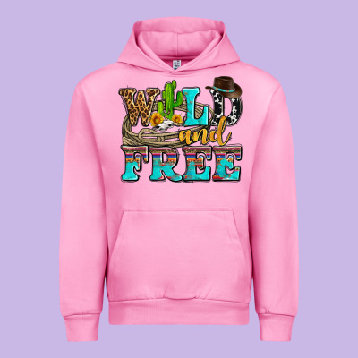 Wild And Free With Cactus Urban Hoodie Designed By Adodesignshop