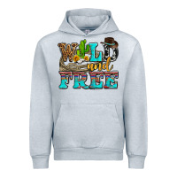 Heather Grey wild and free with cactus Urban Hoodie - AdoDesignShop