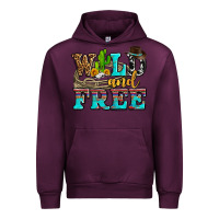 Mauve Wine wild and free with cactus Urban Hoodie - AdoDesignShop