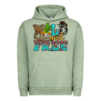 Pigment Oil Green wild and free with cactus Urban Hoodie - AdoDesignShop