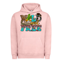 Pigment Salmon wild and free with cactus Urban Hoodie - AdoDesignShop