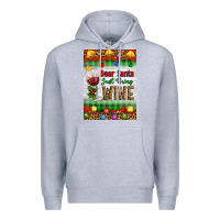 Heather Grey Christmas Dear Santa Just Bring Wine Premium Hoodie - Artiststas