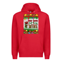 Red Christmas Dear Santa Just Bring Wine Premium Hoodie - Artiststas