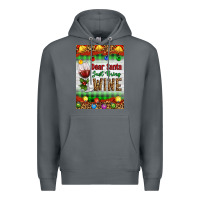 Rock Christmas Dear Santa Just Bring Wine Premium Hoodie - Artiststas