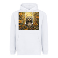 White shih tzu Heavyweight Hoodie - Unal Design