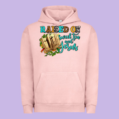 Raised On Sweet Tea And Jesus Urban Hoodie Designed By Adodesignshop