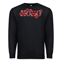Black valentine's day xoxo sunflower heart Premium Sweatshirt - RanaPortraitStore
