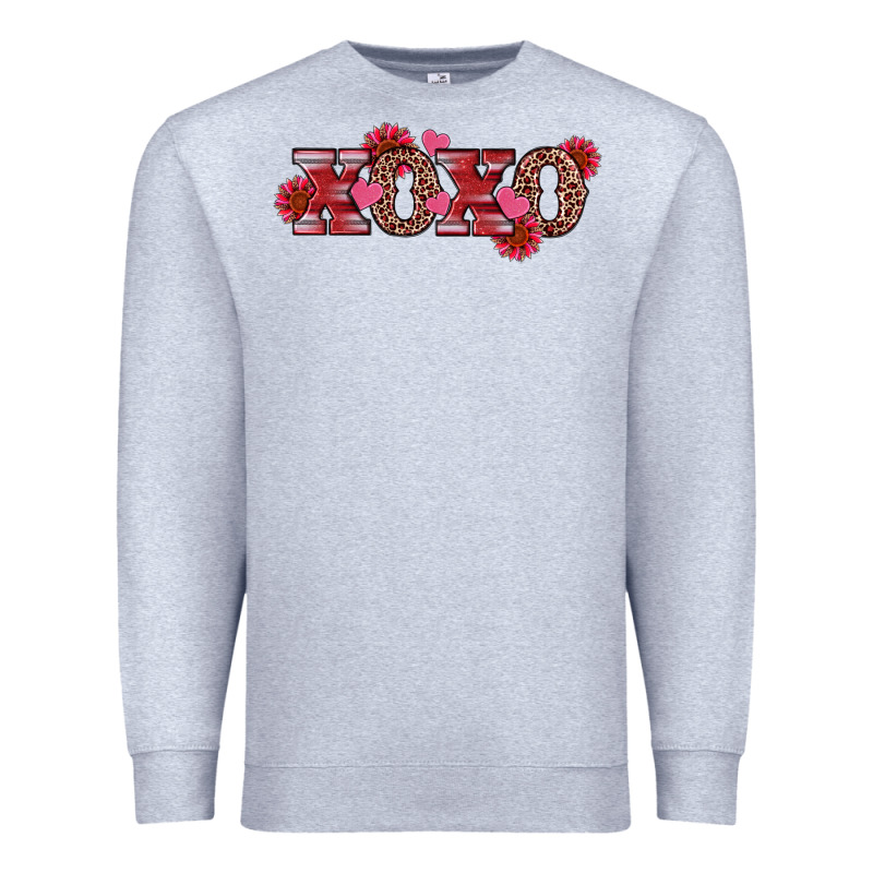 Valentine's Day Xoxo Sunflower Heart Premium Sweatshirt by RanaPortraitStore | Teevron