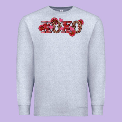 Premium Sweatshirt valentine's day xoxo sunflower heart