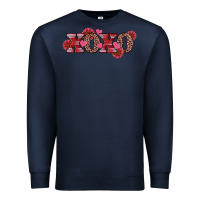 Navy valentine's day xoxo sunflower heart Premium Sweatshirt - RanaPortraitStore