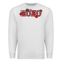 Oatmeal Heather valentine's day xoxo sunflower heart Premium Sweatshirt - RanaPortraitStore