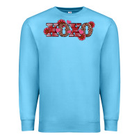 Ocean Blue valentine's day xoxo sunflower heart Premium Sweatshirt - RanaPortraitStore