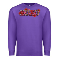 Purple valentine's day xoxo sunflower heart Premium Sweatshirt - RanaPortraitStore