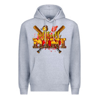 Heather Grey softball mini Premium Hoodie - AdoDesignShop