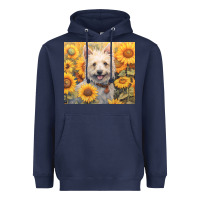 Navy westie Heavyweight Hoodie - Unal Design