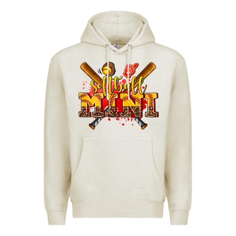 Softball Mini Premium Hoodie by AdoDesignShop | Teevron