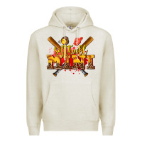 Oatmeal Heather softball mini Premium Hoodie - AdoDesignShop