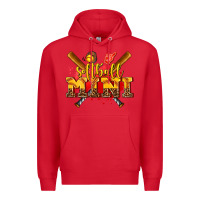 Red softball mini Premium Hoodie - AdoDesignShop