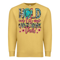 Antique Gold hold on let me overthink this Premium Sweatshirt - Zillion Design Studio
