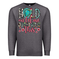 Charcoal Heather hold on let me overthink this Premium Sweatshirt - Zillion Design Studio