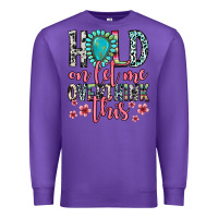 Purple hold on let me overthink this Premium Sweatshirt - Zillion Design Studio