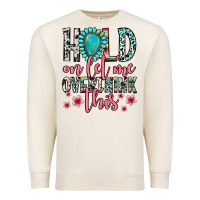 Sandshell hold on let me overthink this Premium Sweatshirt - Zillion Design Studio