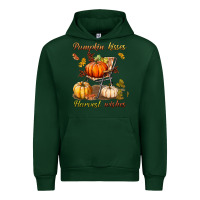 Forest Green pumpkin kisses harvest wishes Urban Hoodie - BundleAndBundleShop